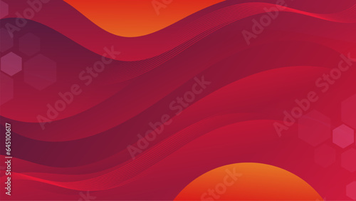Abstract Gradient red orange liquid background. Modern background design. Dynamic Waves. Fluid shapes composition. Fit for website, banners, brochure, posters