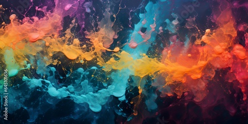 Colorful background in the style of various paint splashes.