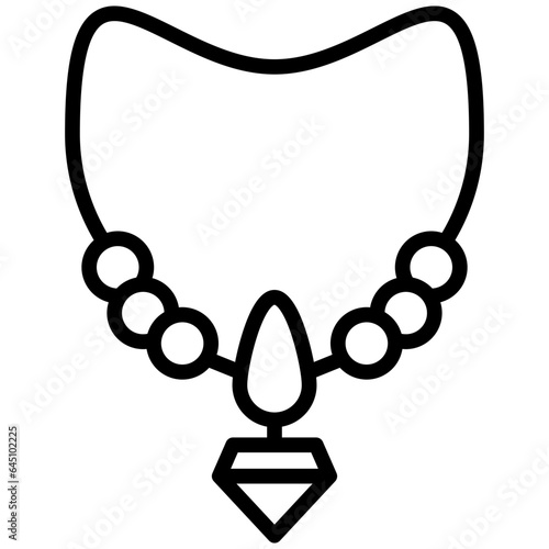 Necklace icons, are often used in design, websites, or applications, banner, flyer to convey specific concepts related to fashion 