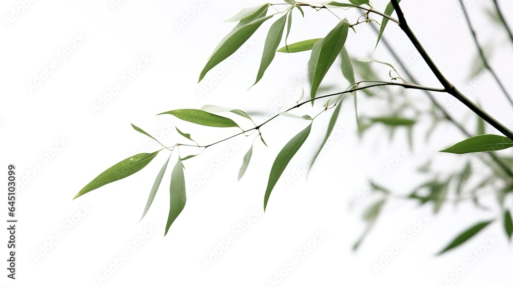 bamboo leaves isolated on white background bamboo leaves isolated on white background