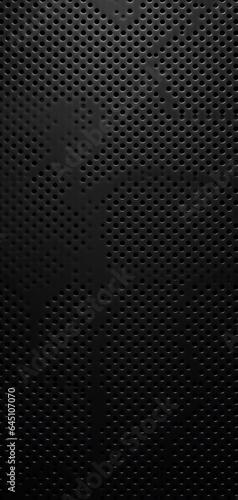 Wallpaper Mural Black perforated metal texture background, abstract tech style banner design. Torontodigital.ca