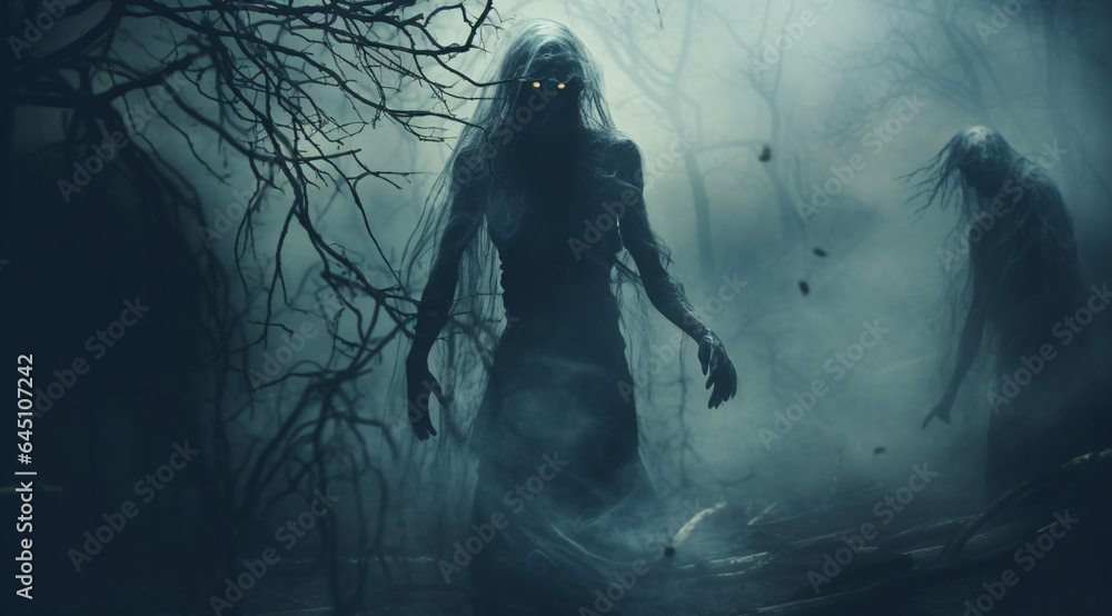 Fototapeta premium spooky person in the night
