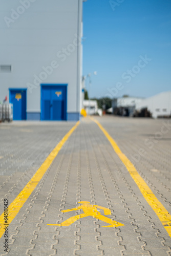 Wallpaper Mural Safety lines - Workplace - Signage - SAFETY IN THE FACTORY Torontodigital.ca