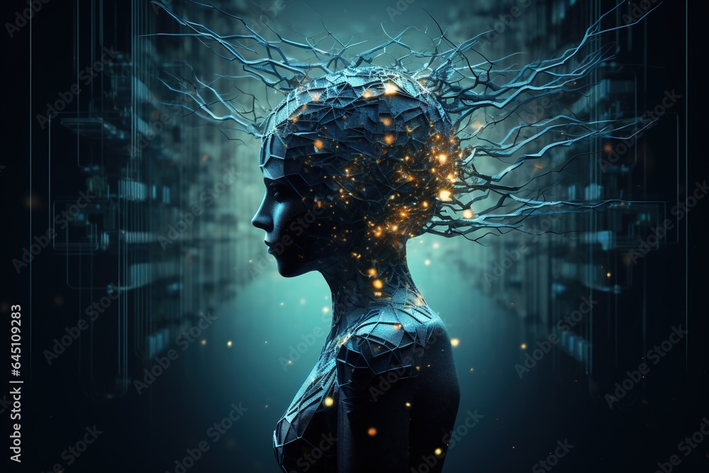 Artificial intelligence, development of automated computer work, online virtual assistant, chat, future technologies, atomatic devices, robot program independent software . AI Artificial intelligence, development of automated computer work, online virtual assistant, chat, future technologies, atomatic devices, robot program independent software . AI