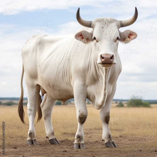 Animal cow isolated on white background AI generated image