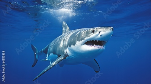 Great white shark in the sea © Doni_Art