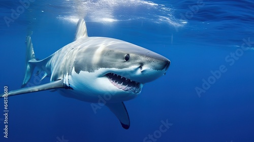 Great white shark in the sea