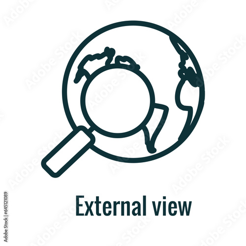 Company Analysis Factor Icon Depicting Pestel Method