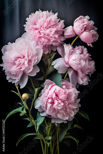 Bouquet de pivoines rose photo