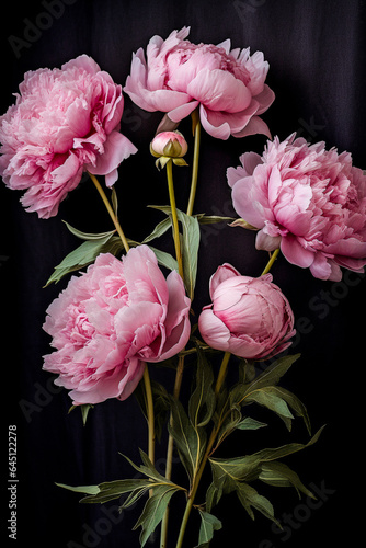 Bouquet de pivoines rose photo
