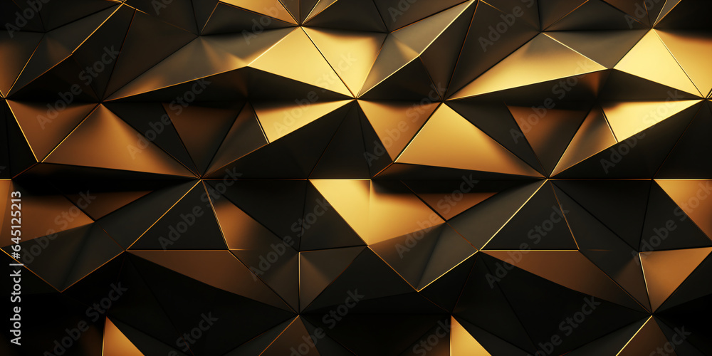 Abstract background with golden triangles