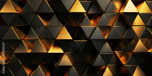 Abstract background with golden triangles