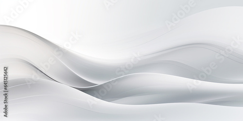 White abstract background with smooth wavy lines. Ilustration for design