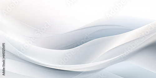 White abstract background with smooth wavy lines. Ilustration for your design © Dina