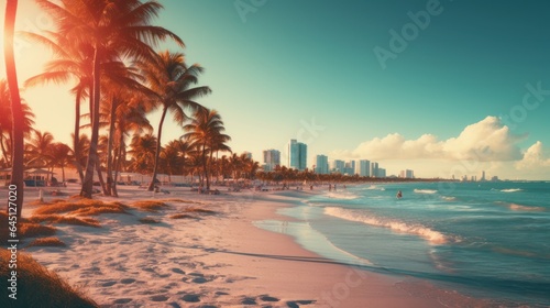 Miami Beach Vibes Wallpaper Background © Damian Sobczyk