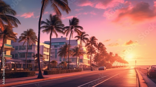 Miami Beach Vibes Wallpaper Background © Damian Sobczyk