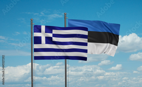 Estonia and Greece flag