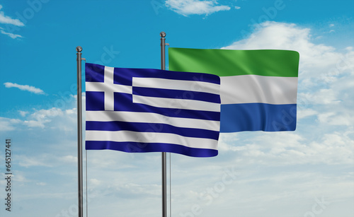 Sierra Leone and Greece flag