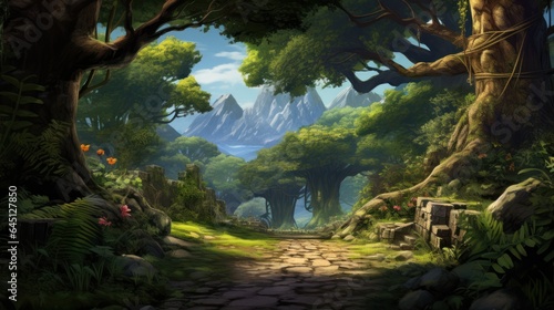 Mountainous road that leads to a secret place game art © Damian Sobczyk