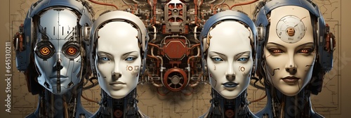 Robot portraits, generative AI