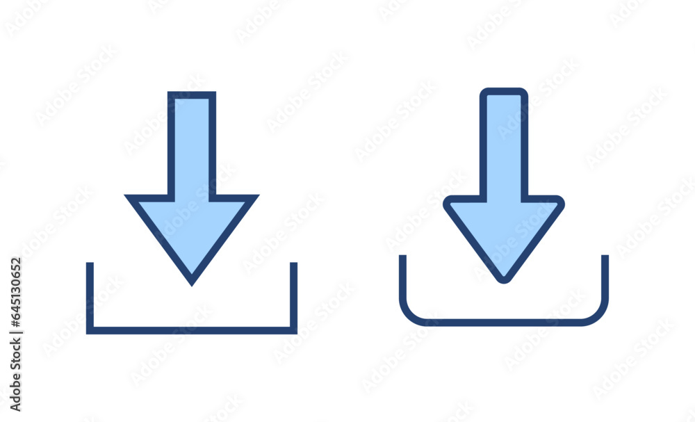 Download icon vector. Download sign and symbol Download icon vector. Download sign and symbol