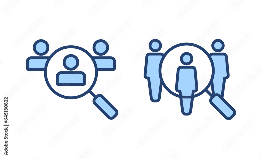 Hiring icon vector. Search job vacancy sign and symbol. Human resources concept. Recruitment Hiring icon vector. Search job vacancy sign and symbol. Human resources concept. Recruitment