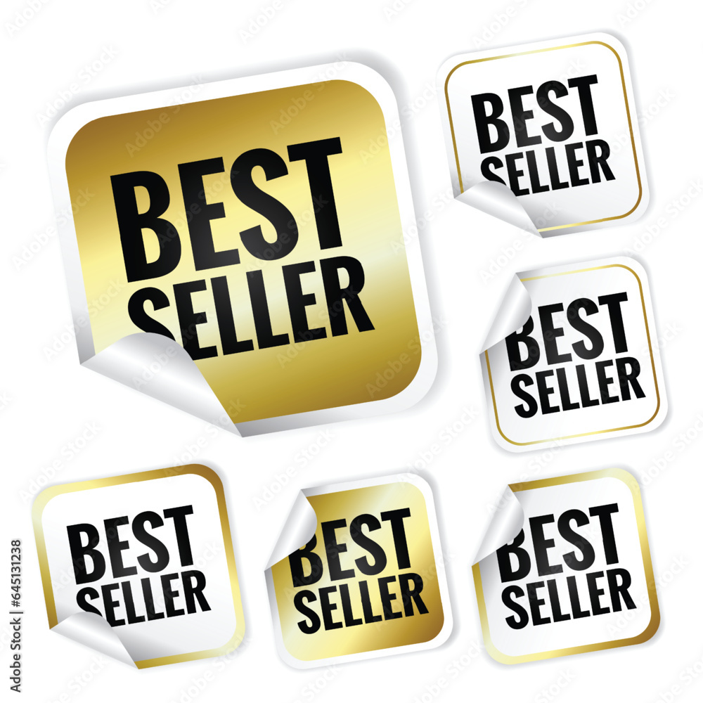 Best seller stickers set vector Best seller stickers set vector