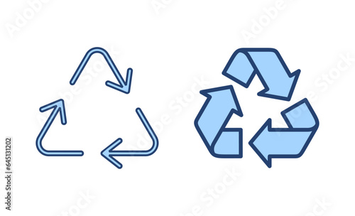 Recycle icon vector. Recycling sign and symbol.