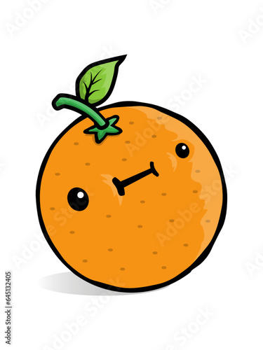 Cute Kawaii Orange Citrus Juice Fruit Derp Face Oranges Love photo