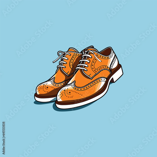 brogues vector clip art illustration