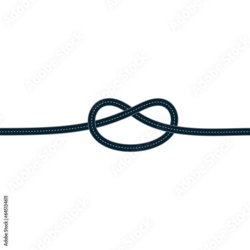 road knot line border