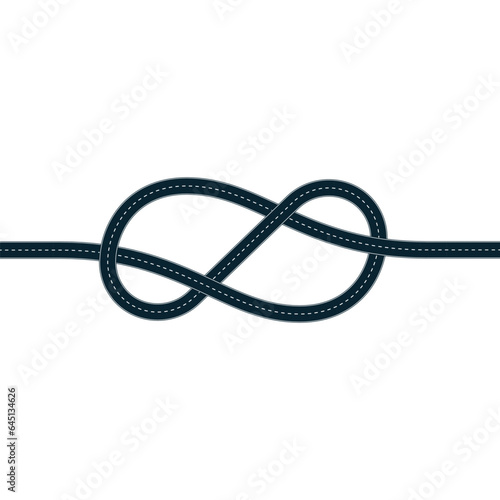 road knot line border