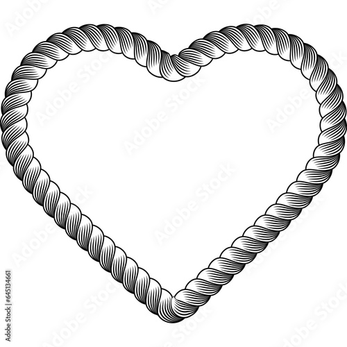 rope heart frame