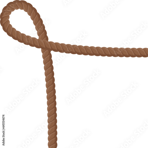 brown rope corner border