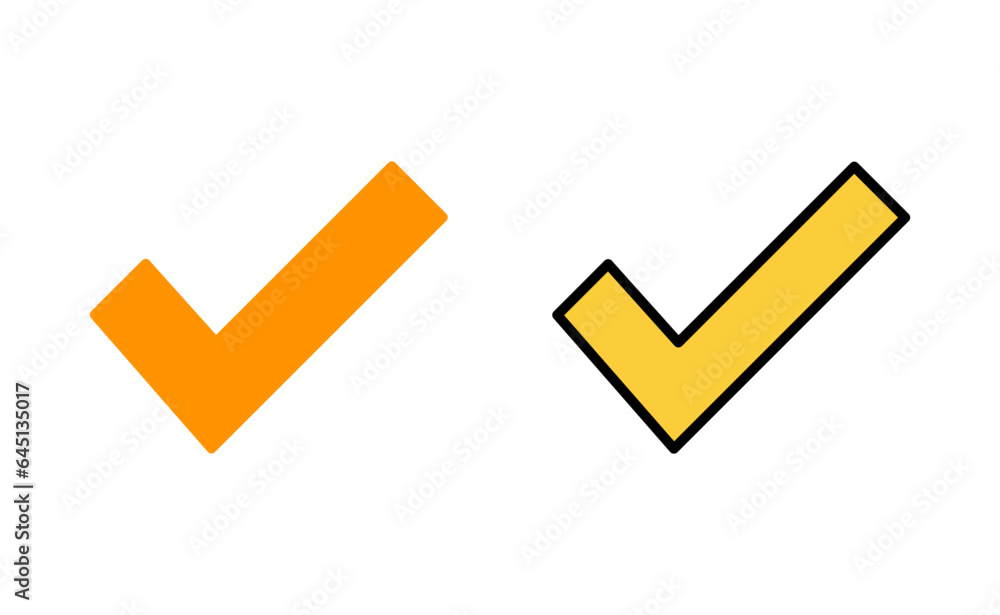 Check mark icon set for web and mobile app. Tick mark sign and symbol Check mark icon set for web and mobile app. Tick mark sign and symbol