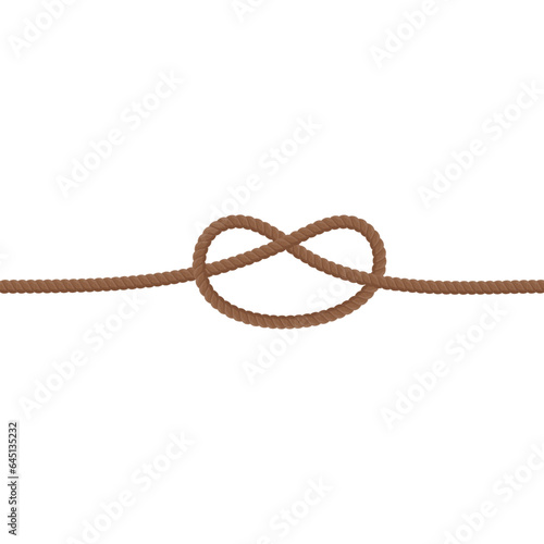 brown rope knot line border