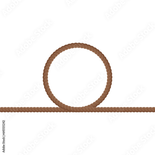 brown rope noose line border