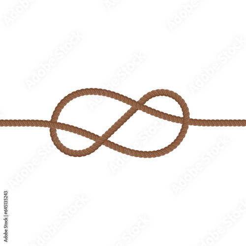 brown rope knot line border