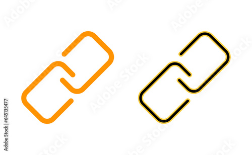 Link icon set for web and mobile app. Hyperlink chain sign and symbol © Lunaraa