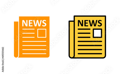 Newspaper icon set  for web and mobile app. news paper sign and symbolign