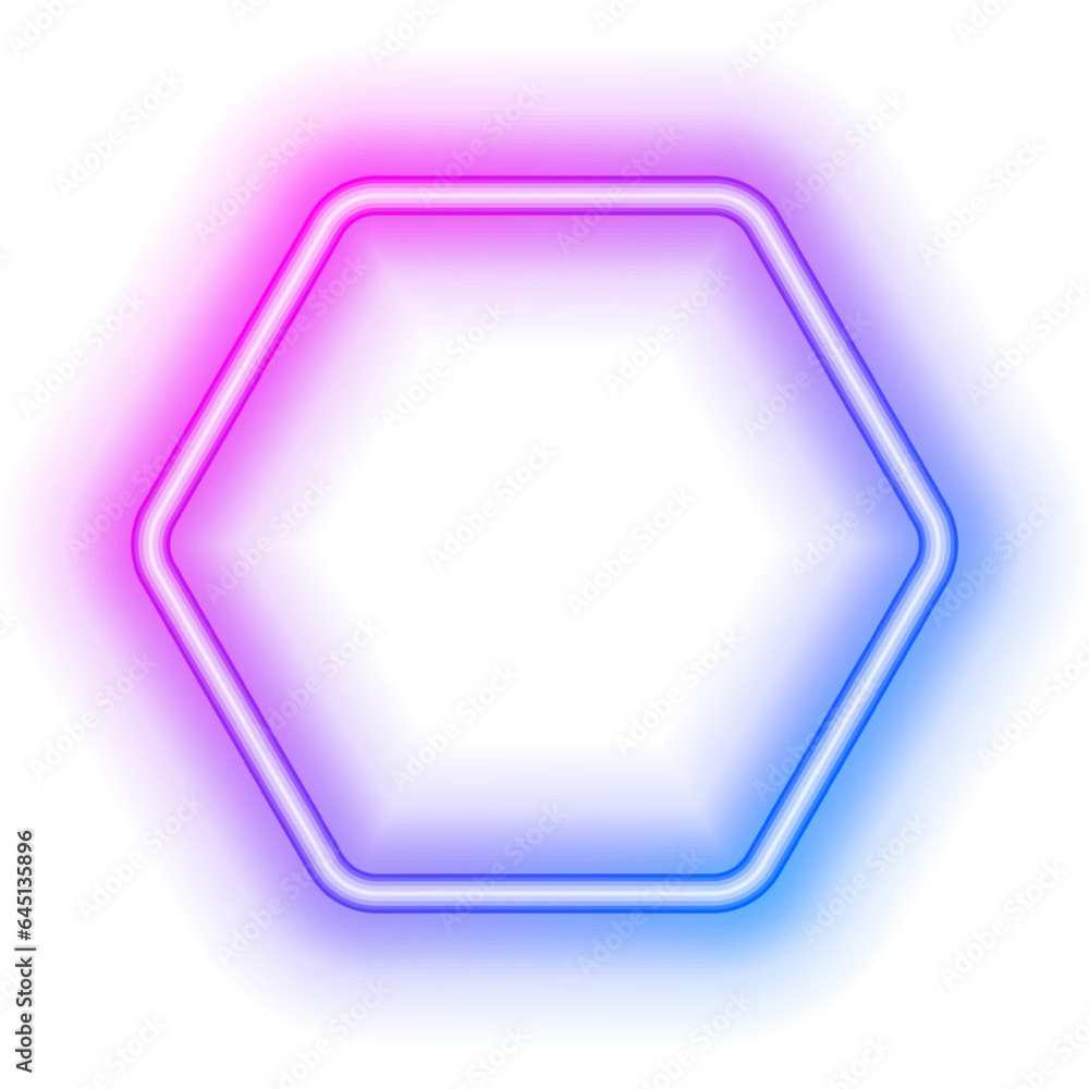 neon hexagon frame neon hexagon frame