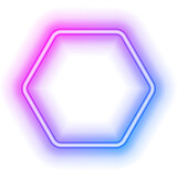 neon hexagon frame