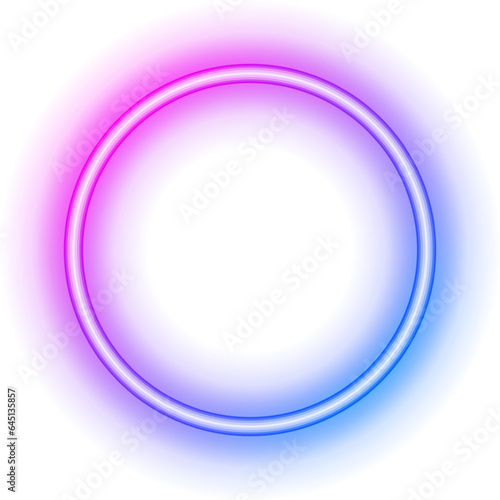 neon round frame border