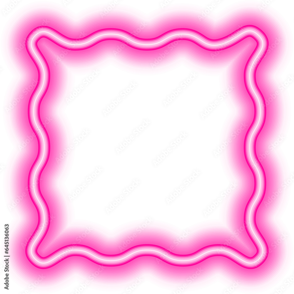 pink Squiggle frame neon pink Squiggle frame neon