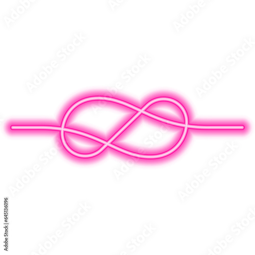 pink knot line border neon
