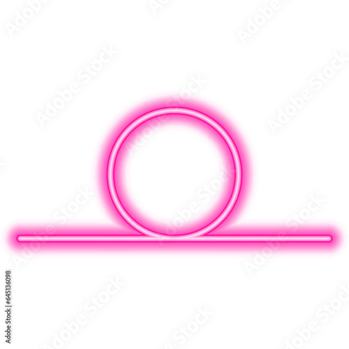 pink noose line border neon