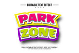 Park zone 3D editable text effect template