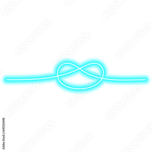 blue neon knot line border © lunarts_studio