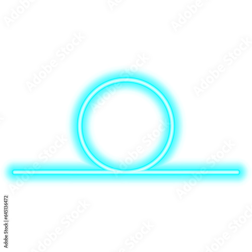 blue neon noose line border