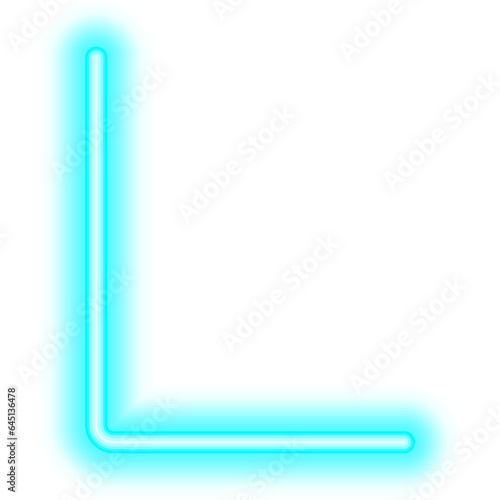 blue neon corner border